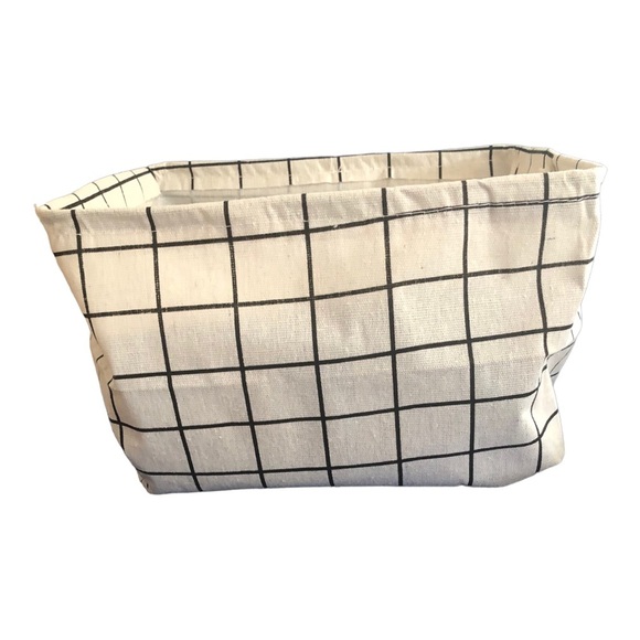 4pack lightweight canvas fabric collapsible storage tote with brown strap FREE - Picture 6 of 11